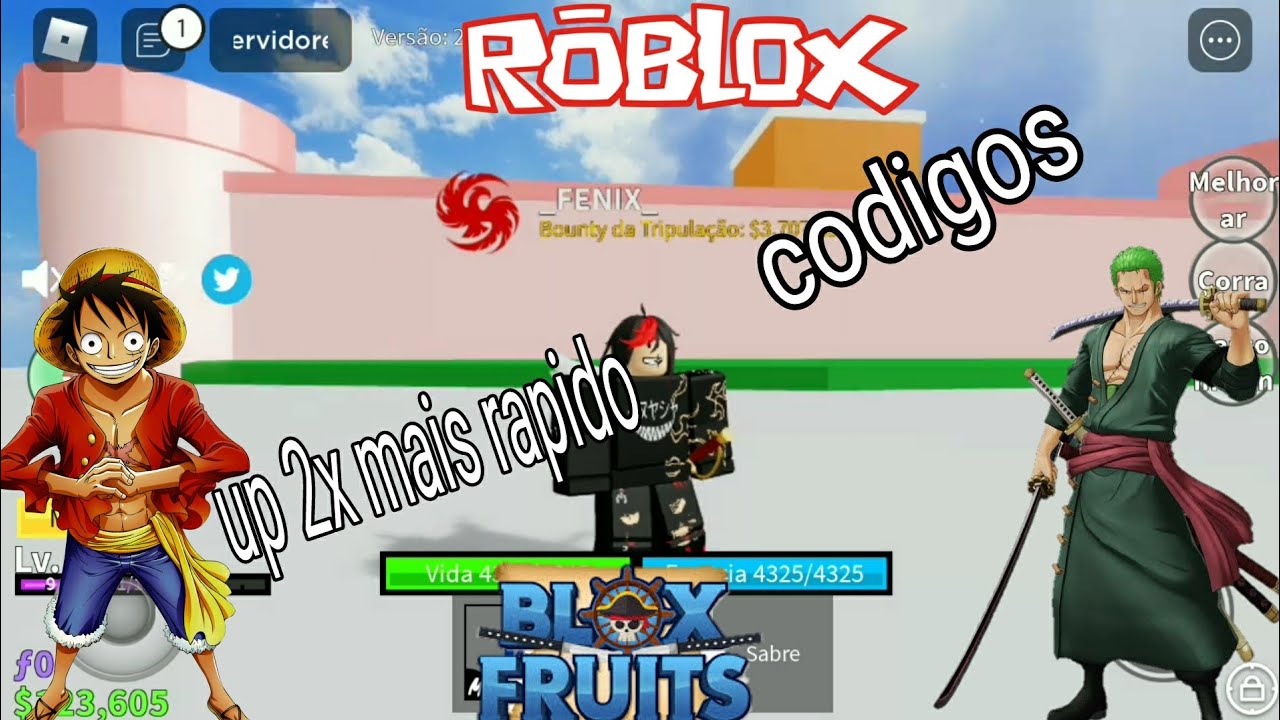 Códigos Para Upar Mais Rápido Blox Fruits - Roblox - DFG