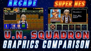 U.N. SQUADRON GRAPHICS COMPARISON | Arcade VS Super NES