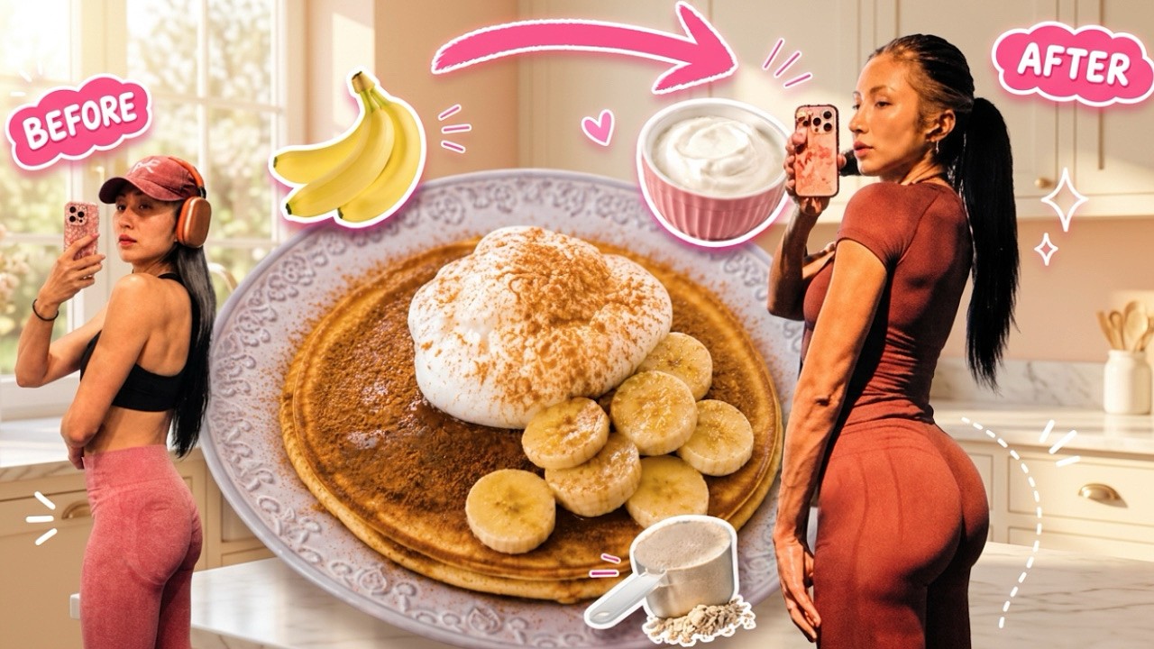 くびれ作りの朝ごはん♡ハイプロテインパンケーキ