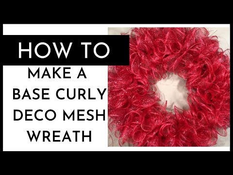 HOW TO MAKE A BASIC CURLY DECO MESH WREATH - FULL TUTORIAL #wreathdiy