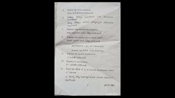 degree 3rd sem statistics model paper 2023