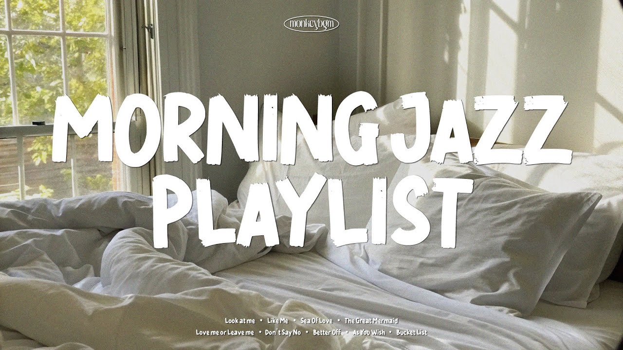 [Playlist] 듣는 순간 하루가 행복해지는 재즈플리🤍🩵💙 Morning Jazz Instrumental Music☀️ (중간광고없음❌, 10Hours)