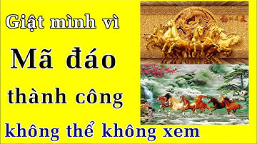 Tranh Kính 3D Mã Đáo Thành Công(Tranh Bát Mã) Đẹp. Tranh Kính Cường Lực Nhật Minh