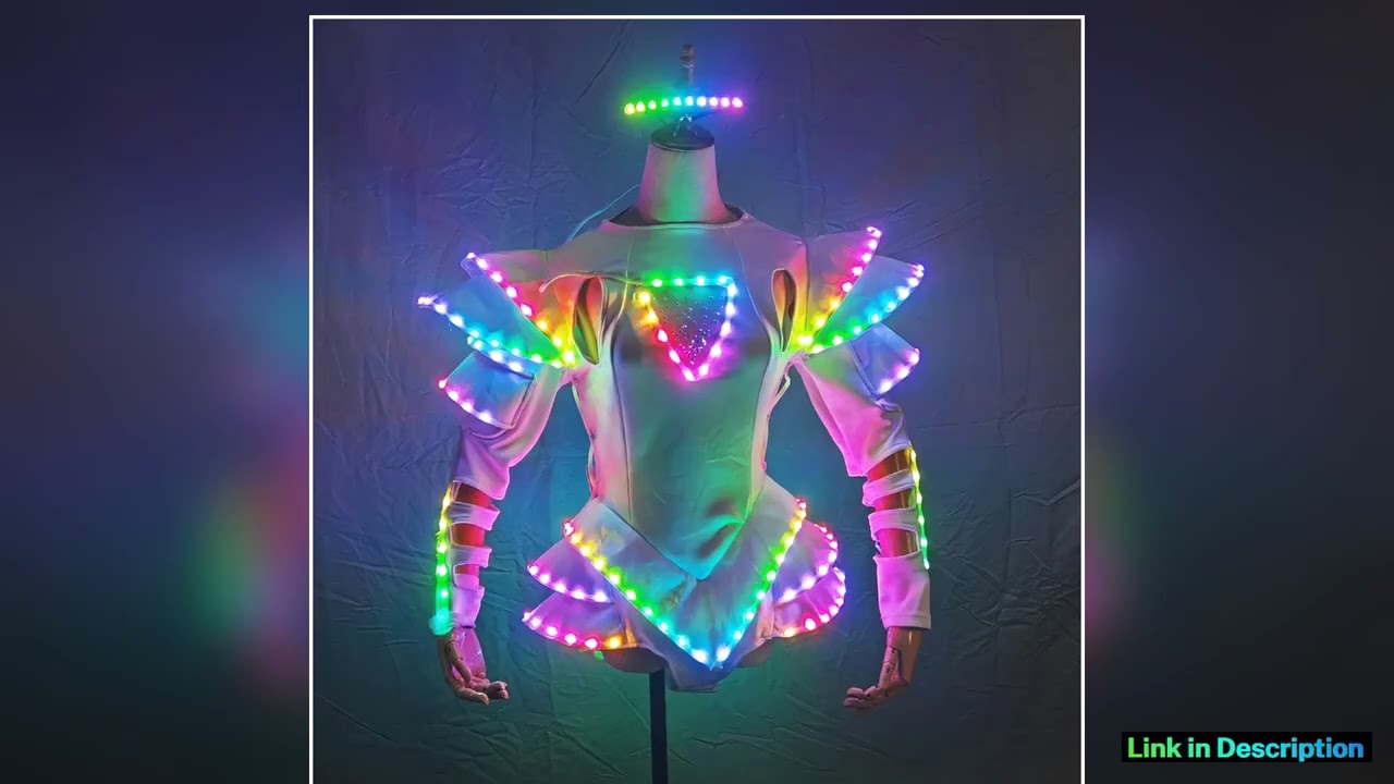 LED Female Warrior Suits Luminous Costume Suits Light Clothing For Women Ballroom Dance Glowing Dre