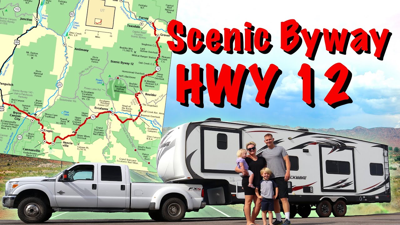 Utah’s Highway 12 Scenic Byway towing a trailer | Driving from Capital Reef to Bryce Canyon.