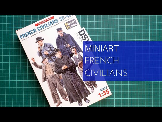 Civils français années 30-40 tête en résine 1/35 Miniart 38037