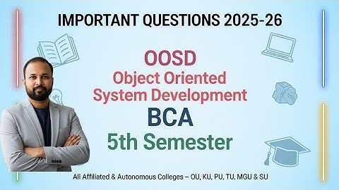 OOSD Important Questions 2025-26 BCA V Semester 5th Sem Imp Gunshot Damsure OU KU TU PU