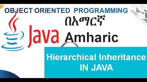 Hierarchical inheritance with example in java Amharic በአማርኛ