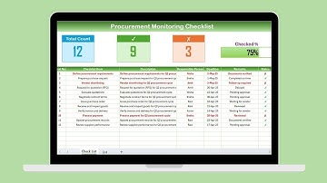 Procurement Monitoring Checklist in Excel