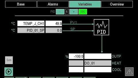 Gefran 3850T - PID variables configuration