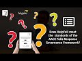 Does HelpFall meet the standards of the AACE Falls Response Governance Framework?