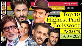 Top10 highest paid Bollywood actors | 1970 - 2021 | highest paid actor in Bollywood