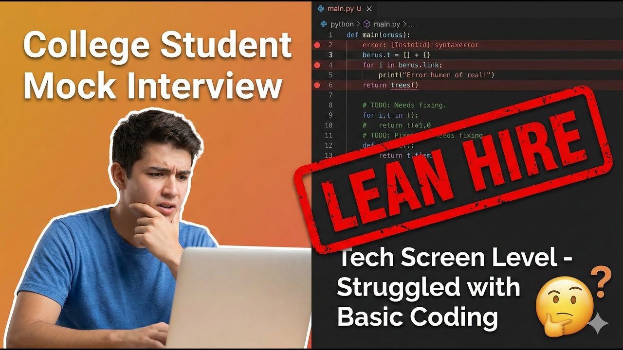 Mock Interview With Intern - Tech Screen Level - Lean Hire