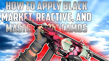 Black Ops 4 | How to apply/preview black market, reactive & mastercraft camos! [ Patch 1.09]