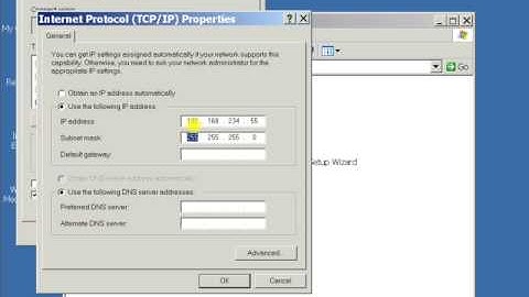 WindowsXP:Set a static IP address