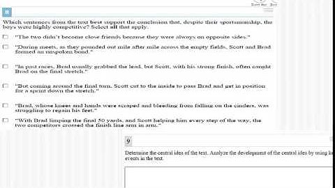 Smarter Balanced Practice Test Items for Reading Informational Text