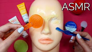 ASMR • Skincare and Dermaplaning on Mannequin Head • No Talking