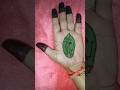 "Gunjan" ❣️green leaf& safety pin🧷 trending mehandi design✨✨#mehndi #viralshorts#cute mehandi#shorts