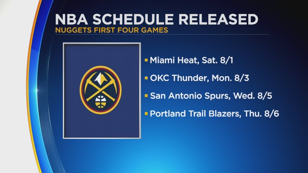 Denver Nuggets Final Schedule Released YouTube