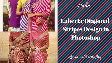 Laheria : Seamless diagonal strips in photoshop: Design web series For Surface Pattern Designer