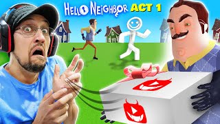 Hello Neighbor Stole my Evil Youtube Gift! (FGTeeV vs 2d Neighbor + Roblox Act 1)