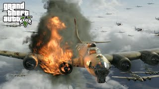 GTA 5 Realistic Airplane Crashes & Shootdowns WW2 #6