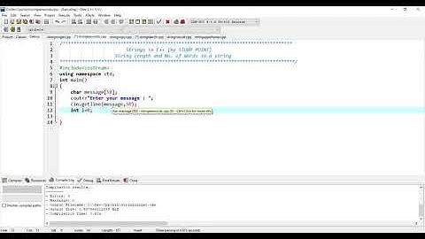 C++ Programming | CString | String Length | Words Count | Character Search