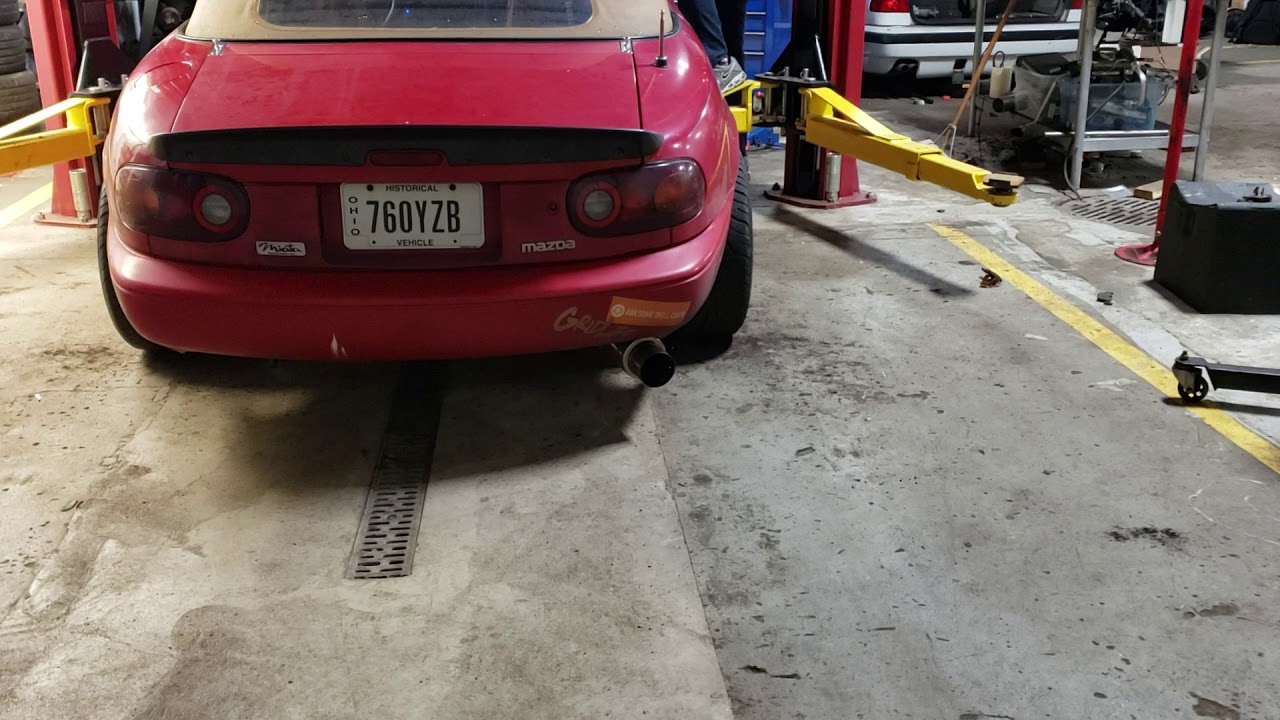 1992 Mazda Miata NA6 Corksport Drift Catback Exhaust Revs YouTube