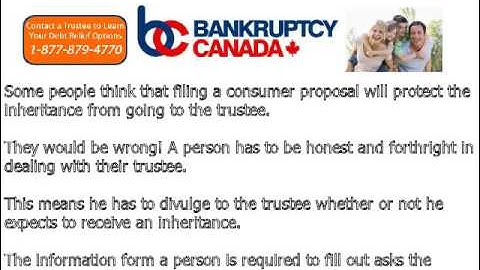 How is an Inheritance Treated in a Bankruptcy?