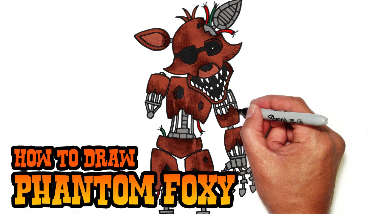 How to Draw Phantom Foxy (FNAF)- Video Lesson - YouTube