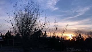 Last sunset of winter 2019 in metro area