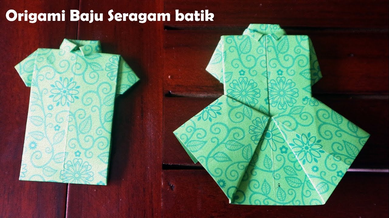 Cara Membuat Baju  Wanita Dari Origami  Tutorial Origami  