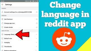 How to change language in reddit app