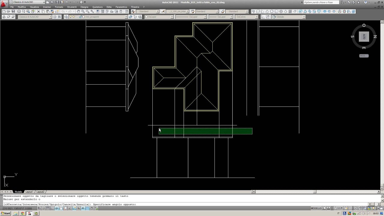 Lezione 020: Tetti a falde in prospetto - 03