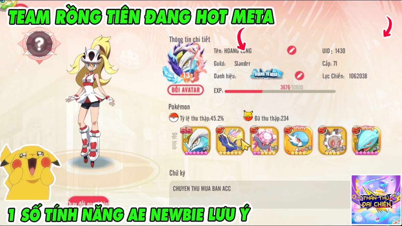 THẦN THÚ ĐẠI CHIẾN : TEAM RỒNG TIÊN ĐANG HOT META - 1 SỐ LƯU Ý CHO ...