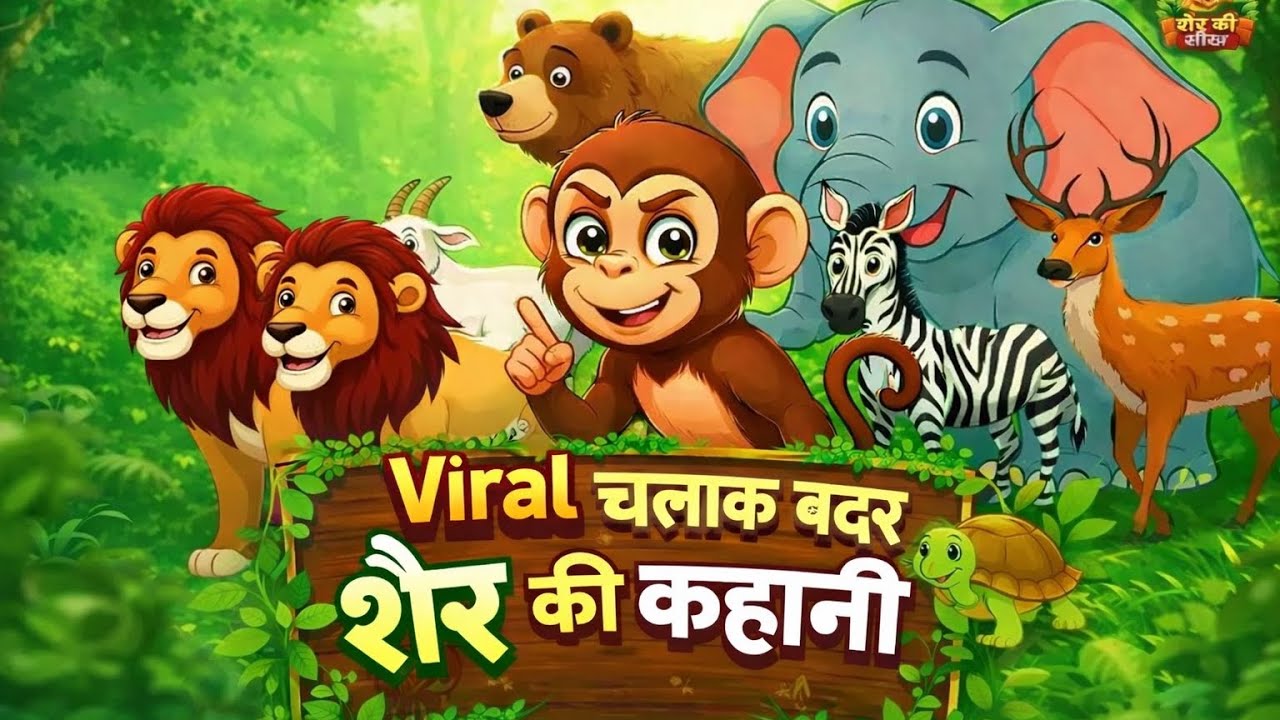 शेर और बन्दर की कहानी Hindi Kahaniya Moral Stories Hindi Lion Monkey Story Hindi Fairy Tales 2026