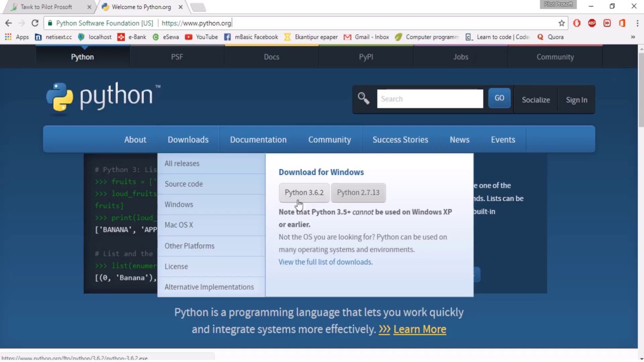 Python tutorial for beginners by Pilot Prosoft - YouTube