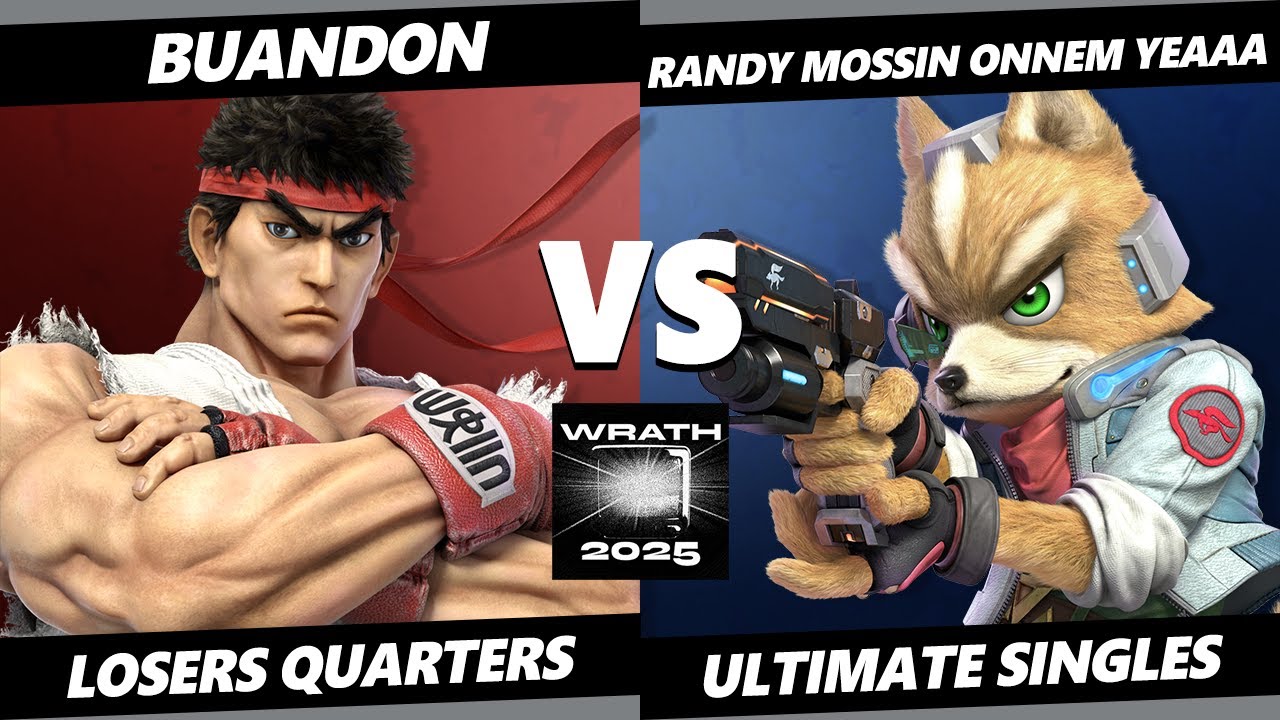 Wrath 2025 TOP 8 - randy mossin onnem yeaaa (Fox) Vs. Buandon (Ryu) Smash Ultimate - SSBU