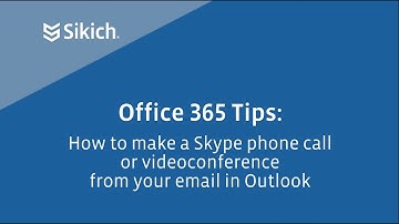 Office 365 Tips: How to make a Skype phone call or video conference from your email in Outlook