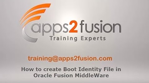 How to create Boot Identity File in Oracle Fusion MiddleWare