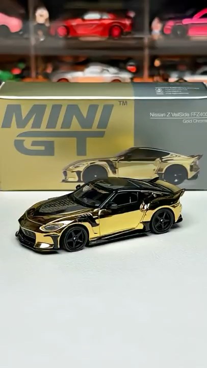 Mini GT //985 Nissan Z VeilSide FFZ400 Gold Chrome #alaxgarage