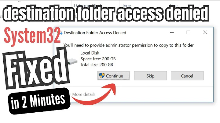 FIX "destination folder access denied" system32 - 2025 ( in 2 Minutes )