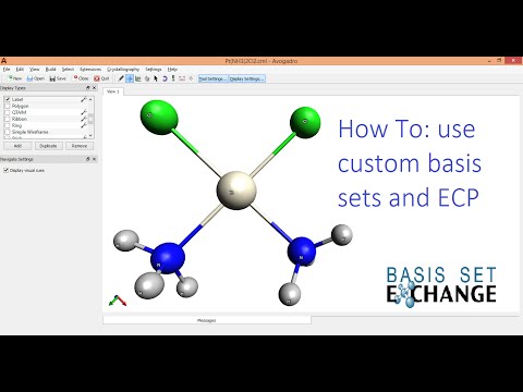 Avogadro with Gaussian Tutorial Mixed Basis Sets and ECP