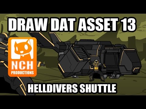 Draw Dat Asset: Helldivers shuttle asset creation - Draw Dat Asset: Helldivers shuttle asset creation