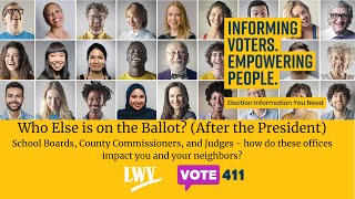(After the President) Who else is on the Ballot?
