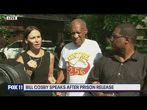 Bill Cosby's team, lawyers speak to the media after his prison release