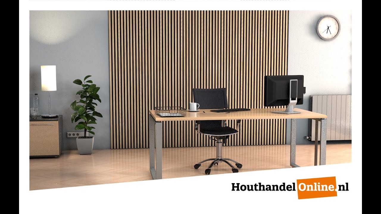 Lattenwand 244x60,5 cm zwart eiken, dikte 22mm kopen? | Lattenwanden