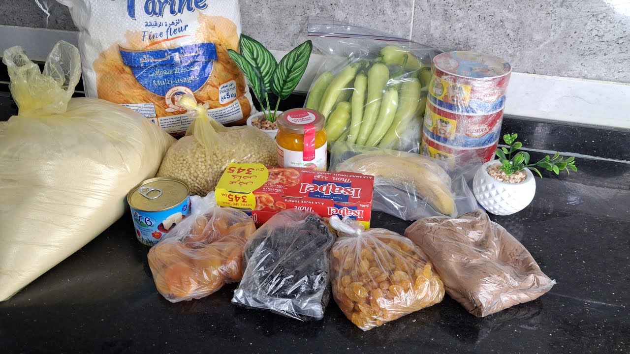 بعض المشتريات لشهر رمضان المبارك والاجابه على الاسئله