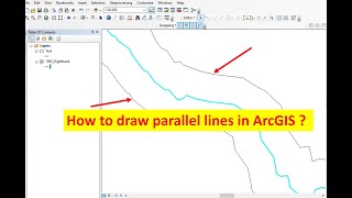 How to draw parallel lines in ArcMap II ArcMap Editor II Copy Parallel II Arc GIS Basics
