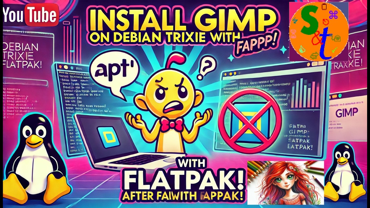 How to Install GIMP via Flatpak on Debian Trixie | Fixing GIMP Apt Install Issue